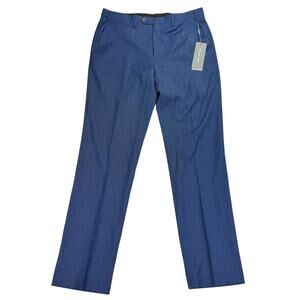 Michael Kors Mens MacArthur Modern Fit Airsoft Stretch Suit Pants Blue 36x34